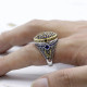 Anillo de plata pura S925, nuevo lanzamiento, circonita azul, regalo hecho a mano para hombre, joyería clásica de lujo para fiesta - malaquita tienda 36