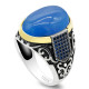Anillo Vintage de Plata de Ley 925 con diseño de piedra Imperial roja Natural ovalada, conjunto de joyería de anillo Türkiye, anillo de pareja para mujer - malaquita tienda 36