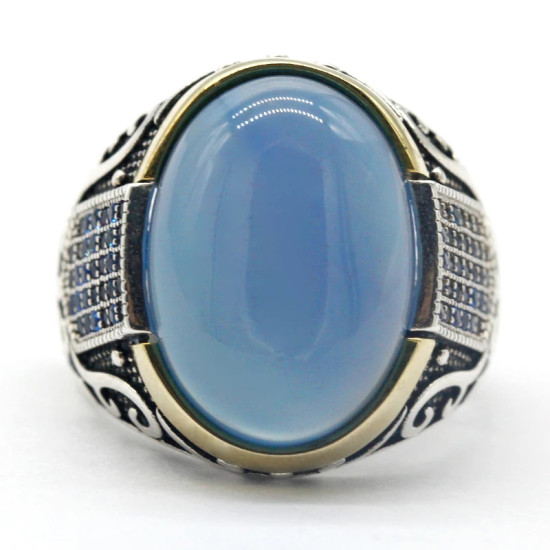 Anillo Vintage de Plata de Ley 925 con diseño de piedra Imperial roja Natural ovalada, conjunto de joyería de anillo Türkiye, anillo de pareja para mujer - malaquita tienda 36