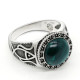 Anillo turco antiguo de Plata de Ley 925 pura con piedra Natural, joyería punk rock de color ágata de malaquita para hombre - malaquita tienda 36