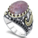 Nuevo Anillo de ágata india de Plata de Ley 925 para hombres y mujeres Spinel Türkiye conjunto de anillos de joyería hechos a mano anillo de pareja - malaquita tienda 36