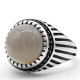 Anillo de plata de ley S925 para hombre, piedra de ágata Natural, conjunto de anillos de estilo Punk, conjunto de joyería, anillo hecho a mano de pavo Vintage para mujer - malaquita tienda 36