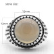 Anillo de plata de ley S925 para hombre, piedra de ágata Natural, conjunto de anillos de estilo Punk, conjunto de joyería, anillo hecho a mano de pavo Vintage para mujer - malaquita tienda 36