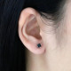 Pendientes de mujer de plata 925 con circonita negra chapada en forma redonda, pendientes de tuerca con empuje hacia atrás para mujer, regalo de joyería para el Día de San Valentín y boda - malaquita tienda 36