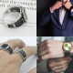 Anillo de Plata de Ley 925 para hombre, piedra natural negra cuadrada, estilo Punk Vintage, joyería de moda urbana para fiesta - malaquita tienda 36