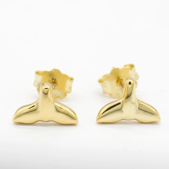 Pendientes tipo botón de plata fina 925 con personalidad, bonito colgante de cola de delfín, pendientes de sirena, regalos para mujer, joyería de compromiso de boda - malaquita tienda 36