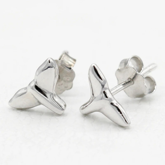 Pendientes tipo botón de plata fina 925 con personalidad, bonito colgante de cola de delfín, pendientes de sirena, regalos para mujer, joyería de compromiso de boda - malaquita tienda 36