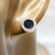 Pendientes de plata de ley 925 con dije romano elegante, aretes redondos de circón, estilo Punk Hip Pop, accesorios de fiesta, joyería - malaquita tienda 36