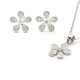 Lovely Daisy Flower 925 Silver mujeres Stud pendientes y colgantes collar conjuntos de joyas para 2019 - malaquita tienda 36