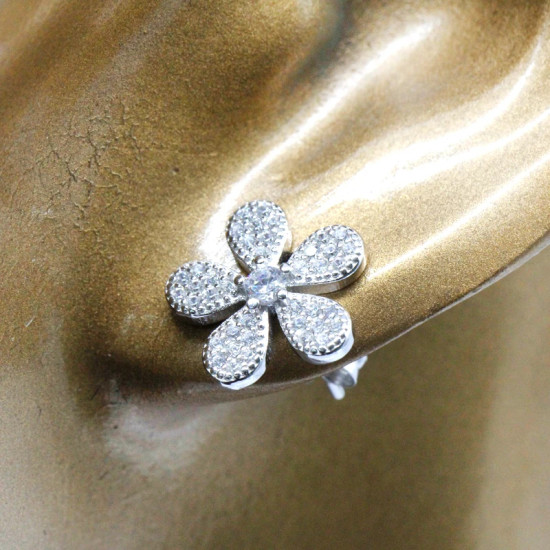 Lovely Daisy Flower 925 Silver mujeres Stud pendientes y colgantes collar conjuntos de joyas para 2019 - malaquita tienda 36