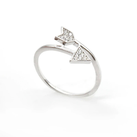 Anillo de plata Real 925 diseño de flecha Cupido anillo de joyería de circonio Vintage para mujer fiesta regalos de navidad - malaquita tienda 36
