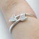 Anillo de plata Real 925 diseño de flecha Cupido anillo de joyería de circonio Vintage para mujer fiesta regalos de navidad - malaquita tienda 36