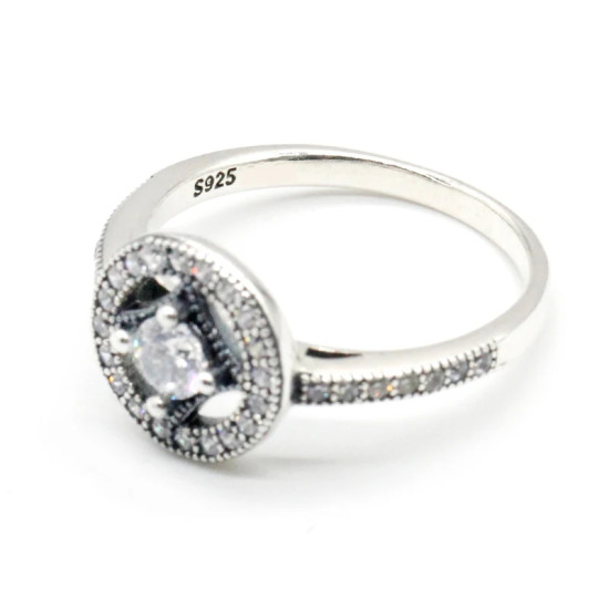 Anillo de Plata de Ley 925 para mujer, anillo de dedo clásico con circonita geométrica CZ para mujer, regalo del Día de San Valentín, anillo de boda fino - malaquita tienda 36