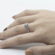 Anillos de plata esterlina 925 con forma de corona para mujer, joyería de reina de circonita transparente, estilo romántico para mujer, anillo de boda de fiesta - malaquita tienda 36