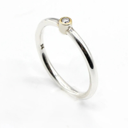 Anillo de plata de ley 925 para mujer, joyería elegante, círculo pequeño, anillos de dedo CZ brillantes para mujer, regalo de boda y Día de San Valentín