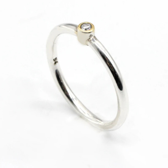 Anillo de plata de ley 925 para mujer, joyería elegante, círculo pequeño, anillos de dedo CZ brillantes para mujer, regalo de boda y Día de San Valentín - malaquita tienda 36
