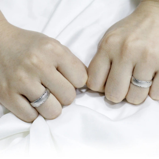 Anillos de pareja de Plata de Ley 925 para amantes, estilo clásico Simple para hombres y mujeres, joyería de compromiso, anillos de boda finos - malaquita tienda 36