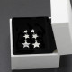 Pendientes de Estrellas de Plata de Ley 925 para mujer y niña, aretes de cinco estrellas, joyería Coreana de moda para mujer, regalo de San Valentín para boda - malaquita tienda 36