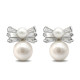Pendientes de perlas de Plata de Ley 925 con circonita AAA para mujer, joyería de boda, regalo de San Valentín - malaquita tienda 36