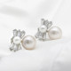 Pendientes de perlas de Plata de Ley 925 con circonita AAA para mujer, joyería de boda, regalo de San Valentín - malaquita tienda 36