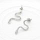 Pendientes de tuerca de plata esterlina 925 para mujer, aretes transparentes de serpiente giratoria, joyería especial de moda para mujer, regalo de fiesta para amantes - malaquita tienda 36