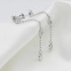 Pendientes de plata 925 con cadena de corazón, pendientes coreanos de moda, joyería para mujeres y niñas, regalo de boda para el Día de San Valentín - malaquita tienda 36