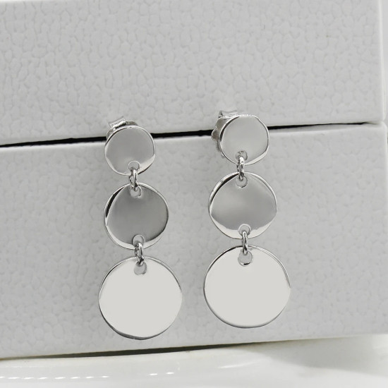 Pendientes de plata 925 con forma redonda, joyería coreana de moda para mujeres y niñas, regalo de boda para el Día de San Valentín - malaquita tienda 36
