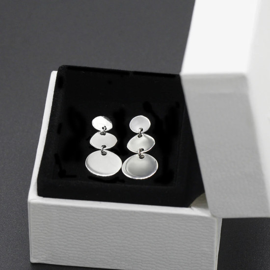 Pendientes de plata 925 con forma redonda, joyería coreana de moda para mujeres y niñas, regalo de boda para el Día de San Valentín - malaquita tienda 36