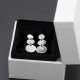 Pendientes de plata 925 con forma redonda, joyería coreana de moda para mujeres y niñas, regalo de boda para el Día de San Valentín - malaquita tienda 36