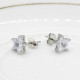 Pendientes de plata esterlina 925 para mujer, aretes de tuerca con diseño único de estrellas brillantes, joyería de moda para boda/fiesta - malaquita tienda 36