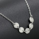 Cadena de círculos redondos de Plata de Ley 925 para mujer, elegante collar de clavícula, joyería de moda para boda, regalo del Día de San Valentín - malaquita tienda 36