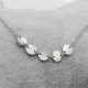 Cadena de círculos redondos de Plata de Ley 925 para mujer, elegante collar de clavícula, joyería de moda para boda, regalo del Día de San Valentín - malaquita tienda 36