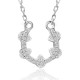 Collar con colgante de circón de Plata de Ley 925, collar de medio círculo con circonita transparente, cadena de estilo clásico para mujer, regalo de joyería de boda - malaquita tienda 36