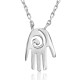 Collar con colgante de vórtice de Palma para mujer, de Plata de Ley 925, cadena de buena suerte, joyería de moda - malaquita tienda 36