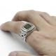Anillo de Plata de Ley 925 con circonita negra para hombre, sortija cuadrada, Vintage, Punk, diseño hueco, joyería de moda - malaquita tienda 36