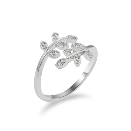 Anillo abierto con forma de hojas ajustable, joyería bonita de amor a la moda para mujeres, regalos para niñas y niños, anillos de boda