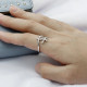 Anillo abierto con forma de hojas ajustable, joyería bonita de amor a la moda para mujeres, regalos para niñas y niños, anillos de boda - malaquita tienda 36