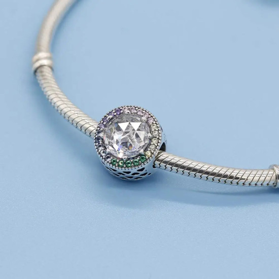 Abalorio de arcoíris brillante de Plata de Ley 925 compatible con pulsera Original Pandora, abalorio de estrella de arcoíris brillante, joyería de moda - malaquita tienda 36