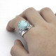 Anillo de piedra para hombre 925 Natural, Plata de ley, piedra azul Original, anillo con diseño de ventana de Dios para hombres, joyería para fiesta turca anillos de piedra turquesa para hombre plata anillo de piedra - malaquita tienda 36