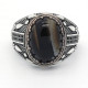 Anillo de Plata de Ley 925 con diseño de ágata Natural para hombre, sortija ovalada, estilo Punk, gota de agua, joyería hecha a mano - malaquita tienda 36