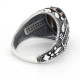 Anillo de Plata de Ley 925 con diseño de ágata Natural para hombre, sortija ovalada, estilo Punk, gota de agua, joyería hecha a mano - malaquita tienda 36