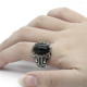 Anillo de Plata de Ley 925 con diseño de ágata Natural para hombre, sortija ovalada, estilo Punk, gota de agua, joyería hecha a mano - malaquita tienda 36