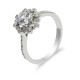 Anillos de plata 925 para mujer, joyería elegante de belleza para mujer, anillo grande de flor de CZ, joyería de moda, regalo, anillos de boda finos - malaquita tienda 36