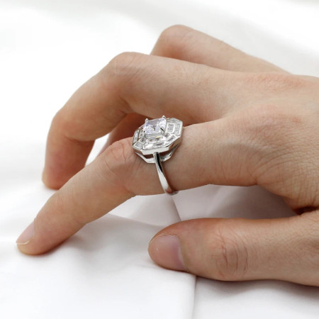 Anillos de plata esterlina 925 para mujer, joyas de compromiso de piedra CZ de estilo clásico, joyería fina de Piedra Grande, novedad Anillos de plata esterlina 925 para mujer, joyas de compromiso de piedra CZ de estilo clásico, joyería fina de Piedra Grande, novedad
