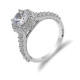 Anillos de plata de ley 925 para mujer, anillo de boda deslumbrante de circonita cúbica, estilo clásico, joyería fina - malaquita tienda 36