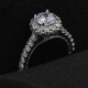 Anillos de plata de ley 925 para mujer, anillo de boda deslumbrante de circonita cúbica, estilo clásico, joyería fina - malaquita tienda 36