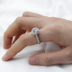 Anillos de plata de ley 925 para mujer, anillo de boda deslumbrante de circonita cúbica, estilo clásico, joyería fina - malaquita tienda 36