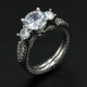 Anillo de plata de primera ley y circón para mujer, sortija, plata esterlina 925, Circonia cúbica, zirconia, circonita, zirconita, zirconita, circón, estilo clásico y elegante - malaquita tienda 36