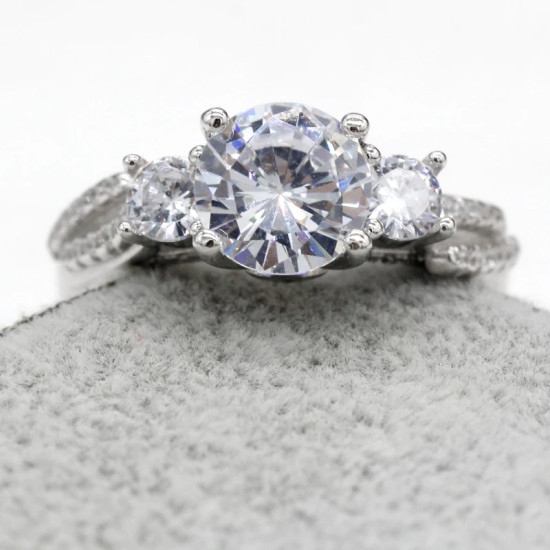 Anillo de plata de primera ley y circón para mujer, sortija, plata esterlina 925, Circonia cúbica, zirconia, circonita, zirconita, zirconita, circón, estilo clásico y elegante - malaquita tienda 36