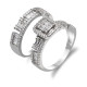Deslumbrante anillo de Plata de Ley 925 de 2 uds. De piedra CZ, conjunto de anillos de compromiso/boda para mujer, diseño único, joyería de alta calidad fina - malaquita tienda 36